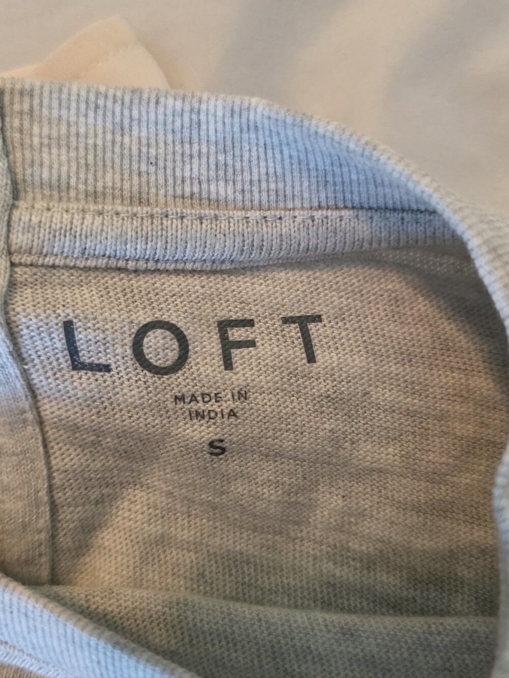 Loft Gray Knit Sweatshirt Back Bow Size S - Picture 3 of 7